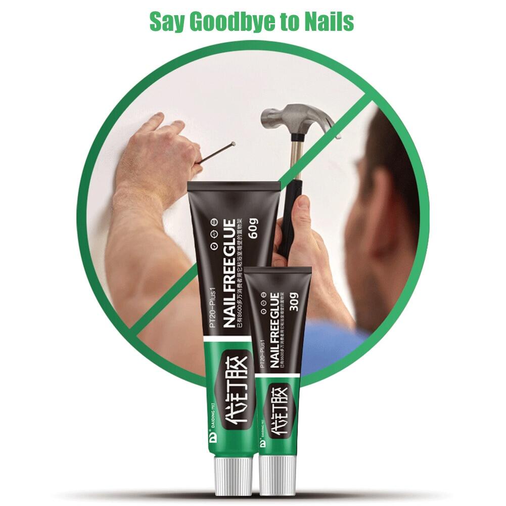 Lem Pengganti Paku Tembok - Lem Serbaguna Super Kuat - Lem Besi - Nail Free Glue Super Strong 60gg