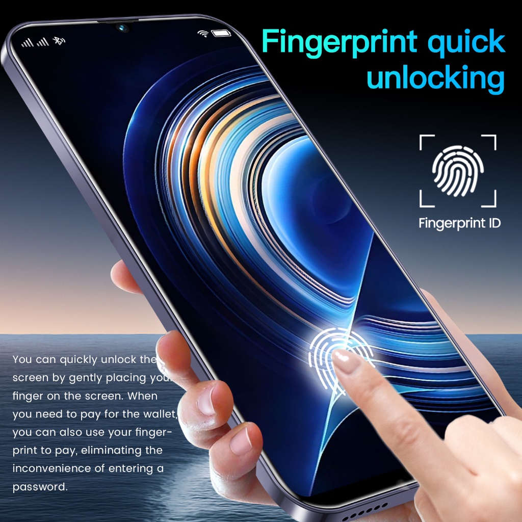 【CATM】Hp Promo A77s Handphone 7.5 Inci Layar Tetesan Air Smartphone 12gb Ram+512gb Rom 6800mah Bater