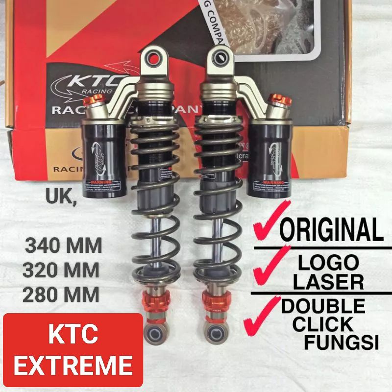 Shock MOTOR UNIVERSAL Merk ktc Extreme shockbreaker Ktc RX king Jupiter Supra Kharisma UK 340 mm, 32