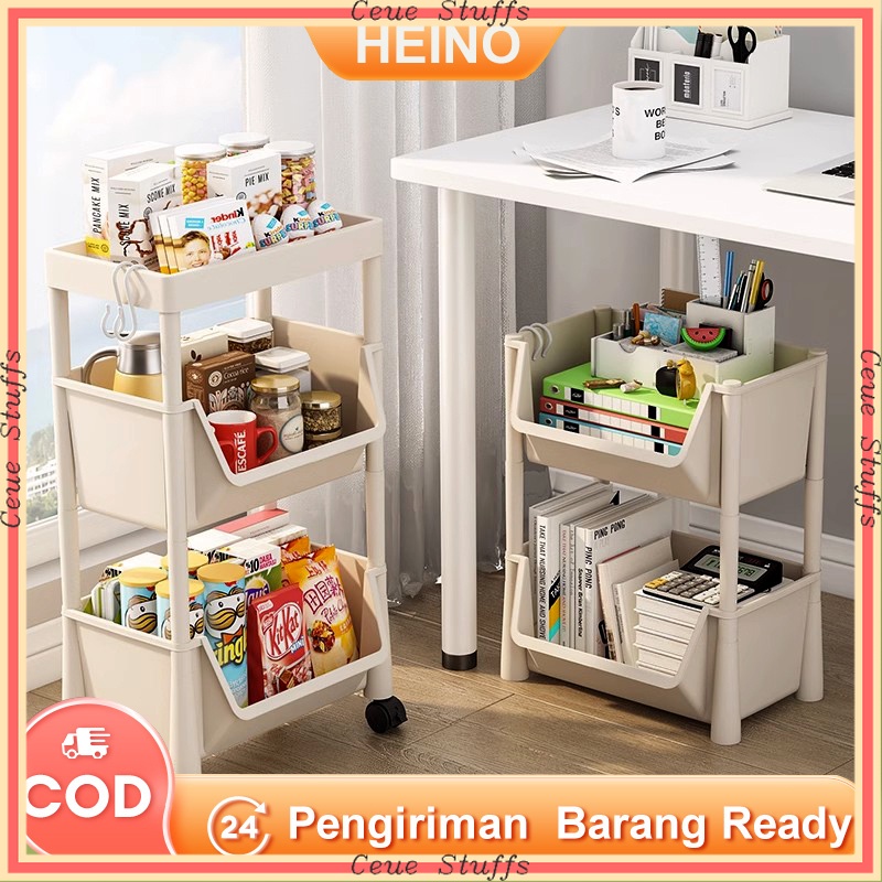 PROMO KUAT KOKOH AESTHETIC TERBARU TERMURAH  HEINO Susun Serbaguna Tempat Rak Buku Anak Lemari Buku 