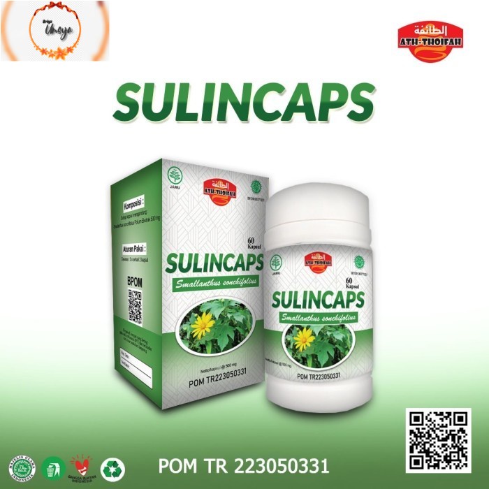 

Kapsul SULINCAPS Ath-Thoifah Daun Insulin Obat Diabetes Gula Darah