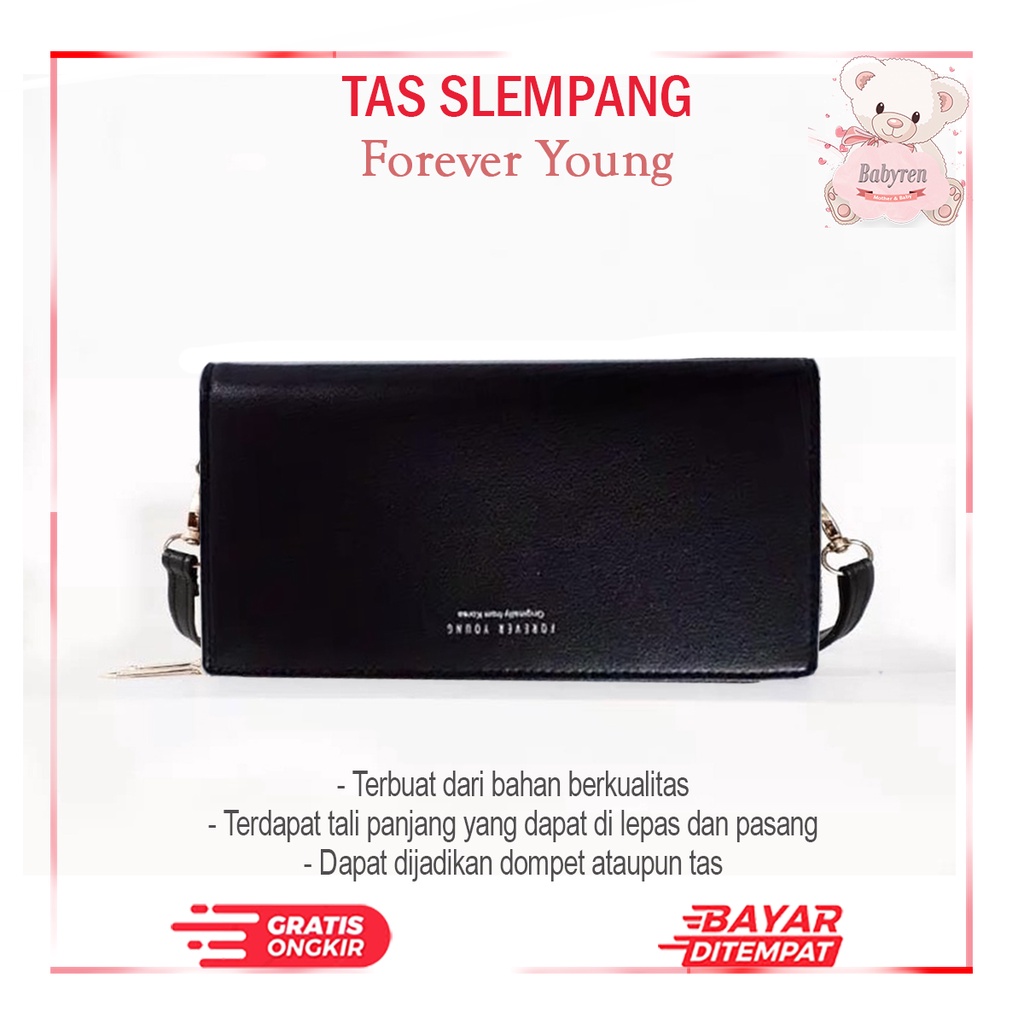 Babyren Tas Selempang Forever Young - Dompet Tali Panjang Slempang Perempuan - Aksesoris Wanita Polo