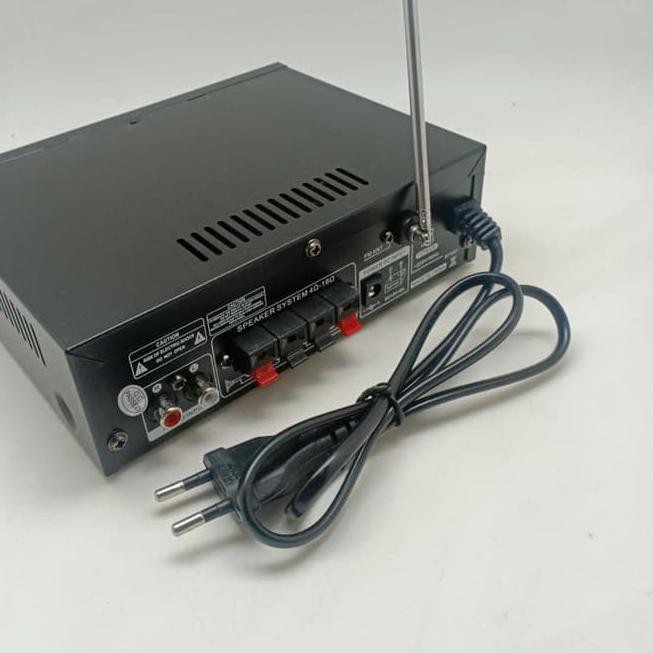 COD Power Amplifier Fleco BT-858A Original Amplifier Bluetooth Subwoofer Karaoke Mp3 Player Radio /Ampli