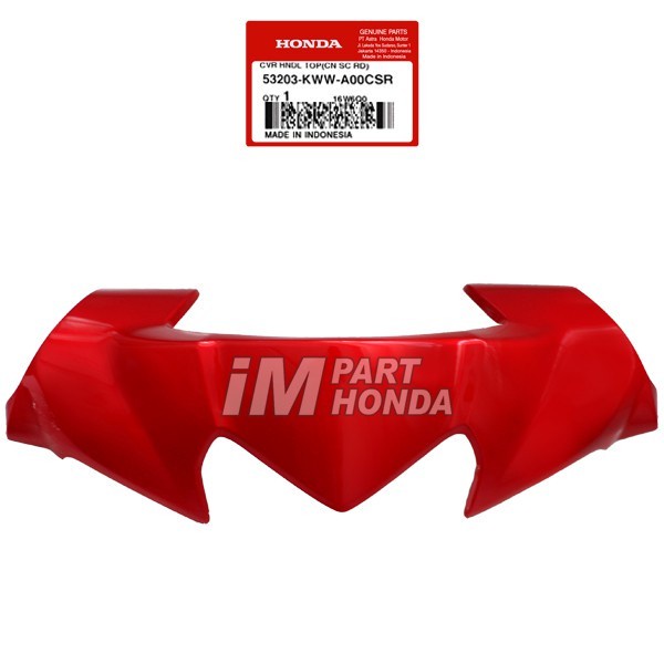 53203-KWW-A00CSR Cover Front Top Visor Topi Revo 110 Karbu Merah Maron