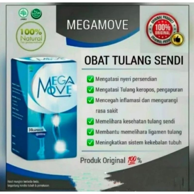 Megamove Asli Original Obat Nyeri Sendi Ampuh (30 Kapsul)