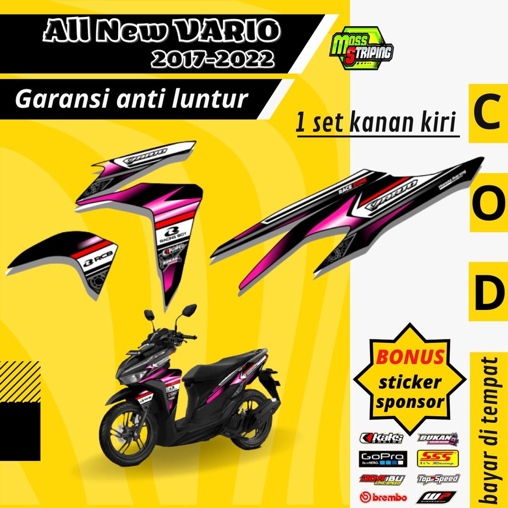 Striping Sticker List Variasi aksesories Motor all New vario 125 cc - 150 cc 2107 2018 2019  2020 20