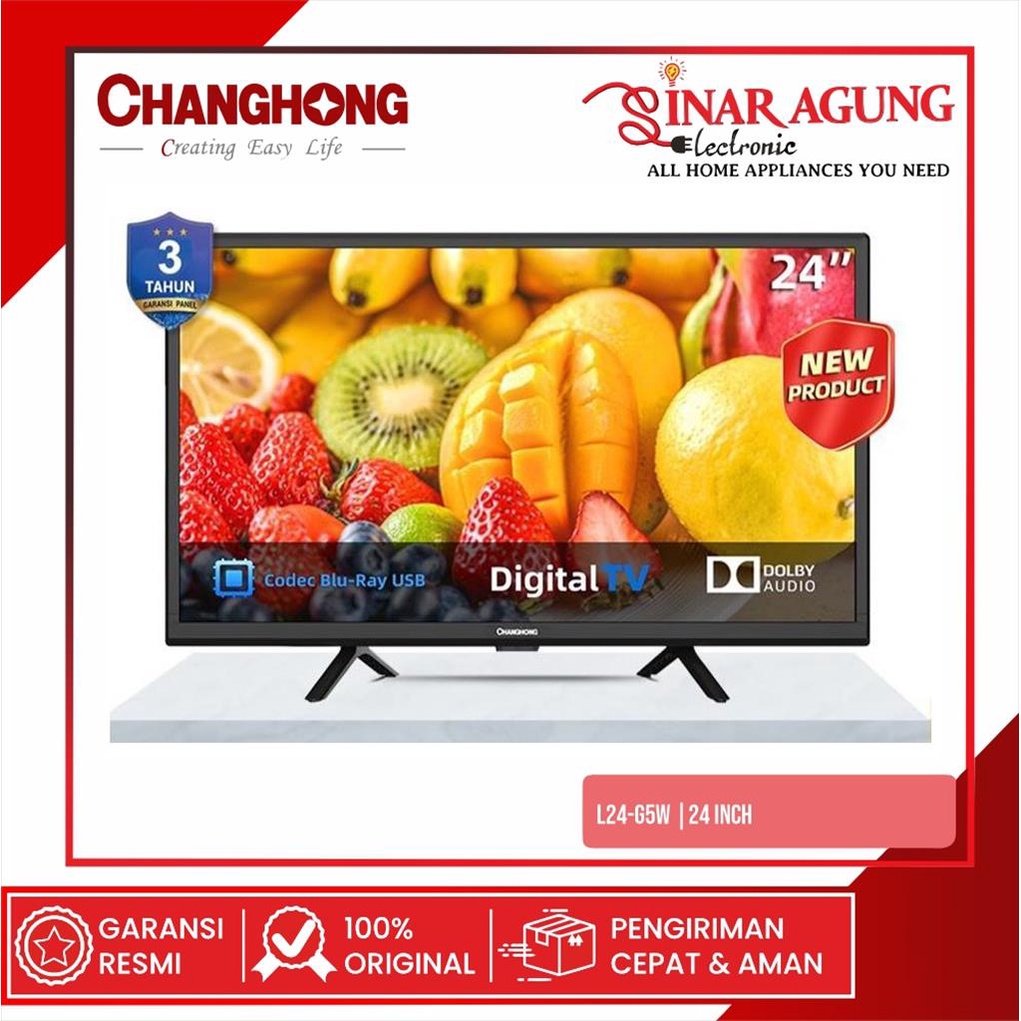 LED TV CHANGHONG L24G5W / L24-G5W 24 INCH DIGITAL TV 100%ORI
