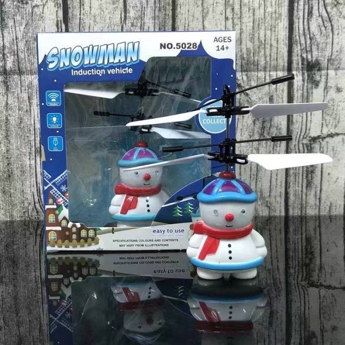 MAINAN TERBANG BARBIE SPIDERMAN SNOWMAN AJAIB SENSOR TERBANG TIKTOK - SNOWMAN