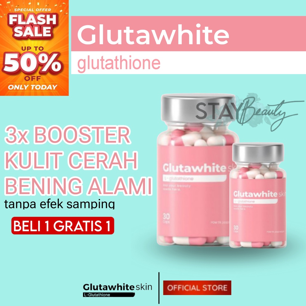 LANGSUNG KIRIM 30 KAPSUL GLUTAWHITE SKIN Pemutih badan alami - Glutawhite original glutaindo - GLUTA
