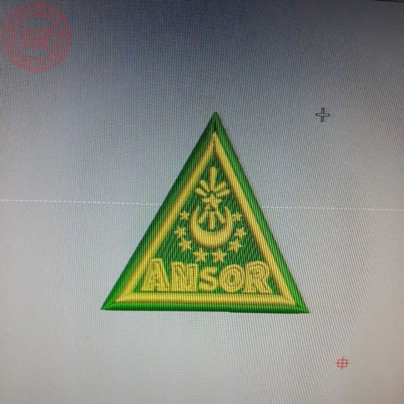 Bordir Banser Ansor timbul Segitiga Bordir Nama Dada