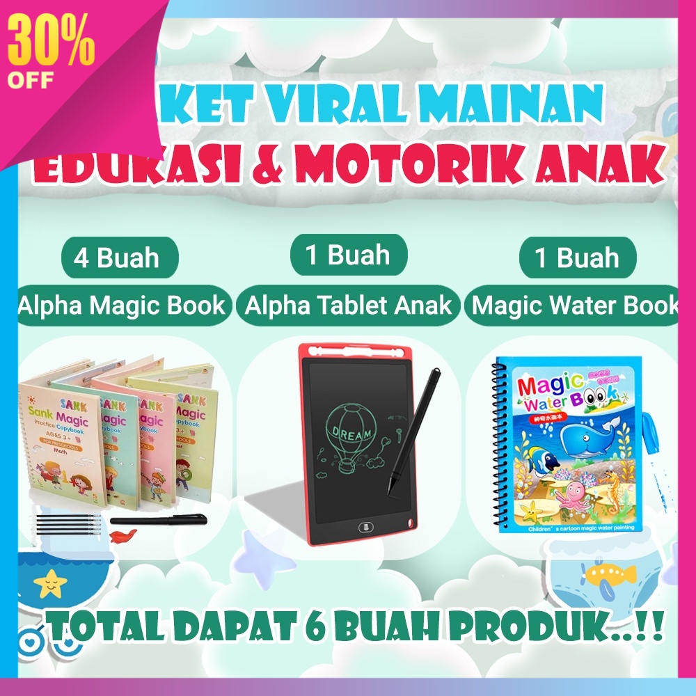 ⭐⭐⭐⭐⭐ Mainan Anak Murah Lucu Unik Barang Awet - Paket Viral Mainan Edukasi dan Motorik Anak,  4 Magi