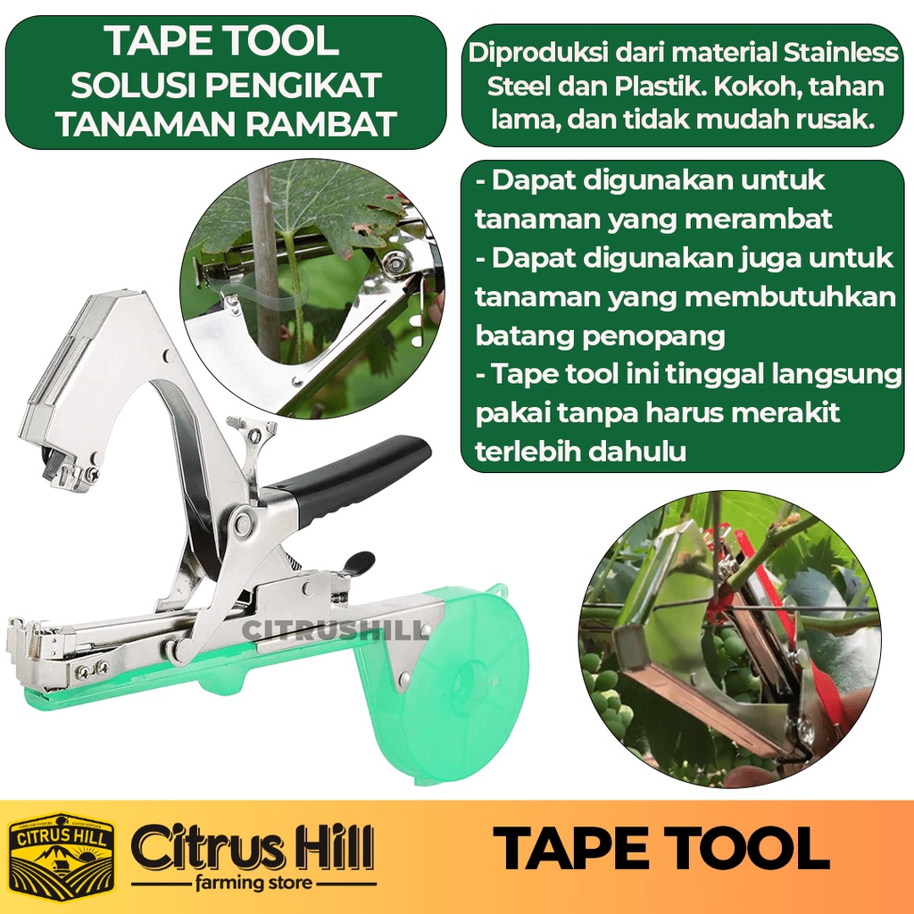 TapeTool Alat Pengikat Tanaman - Alat Pengikat Lanjaran Tanaman - Tape Tool
