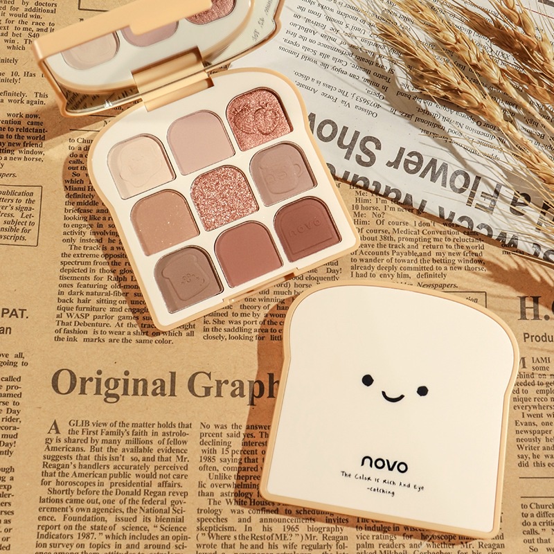 LITCHI SKIN - Novo Toast Eyeshadow Pallete / Eyeshadow Pallete Tahan Lama / Kosmetik Mata