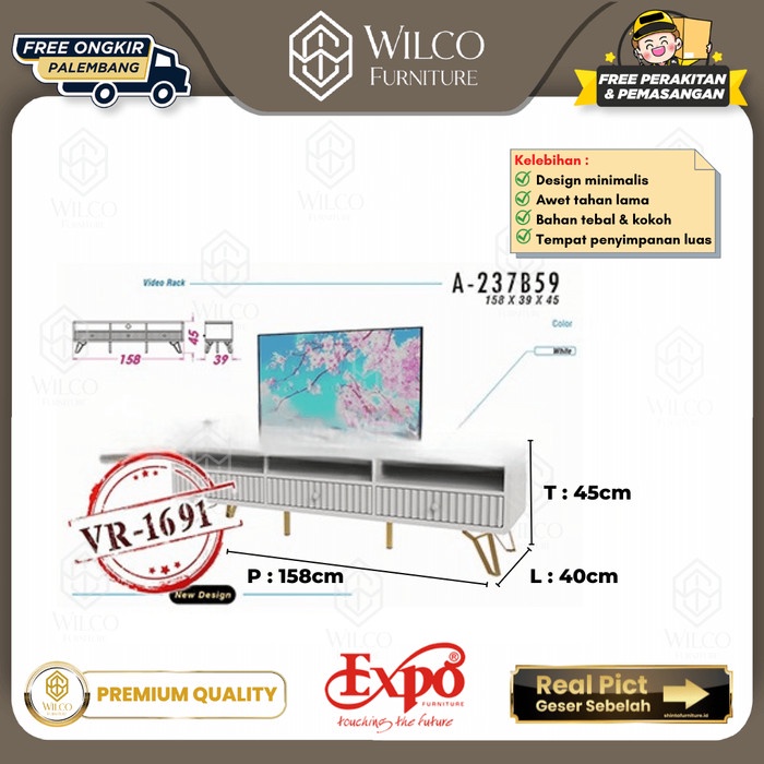 Bufet Tv Expo VR-1691 / Meja Tv Minimalis / Meja Pajangan Modern Expo