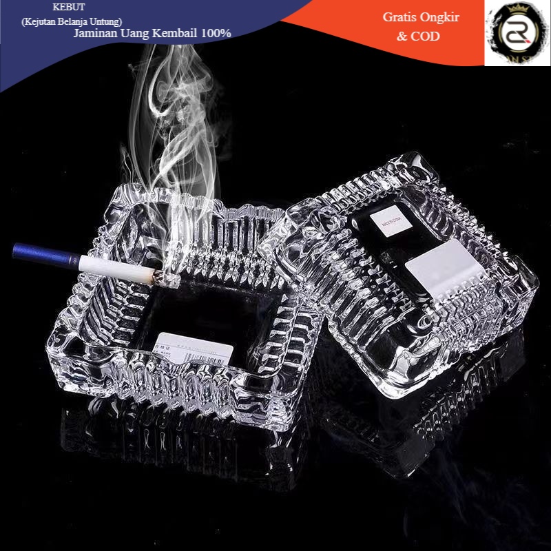 Asbak Kaca Asbak Kristal/ Asbak/ Asbak Kaca tebal rokok / asbak bening