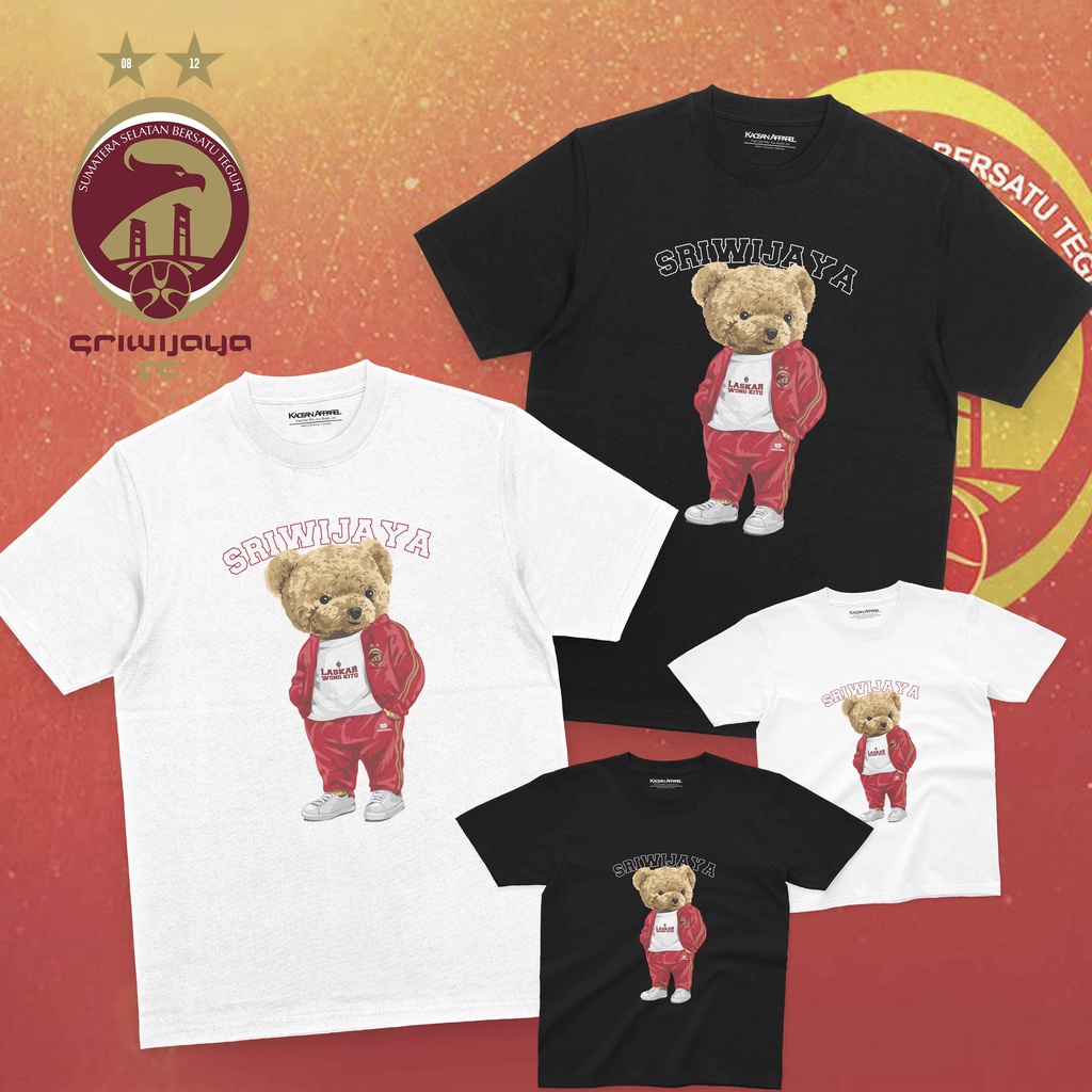 Kaos Sriwijaya FC "Bear Sriwijaya" - Laskar Wong Kito/Ultras Palembang