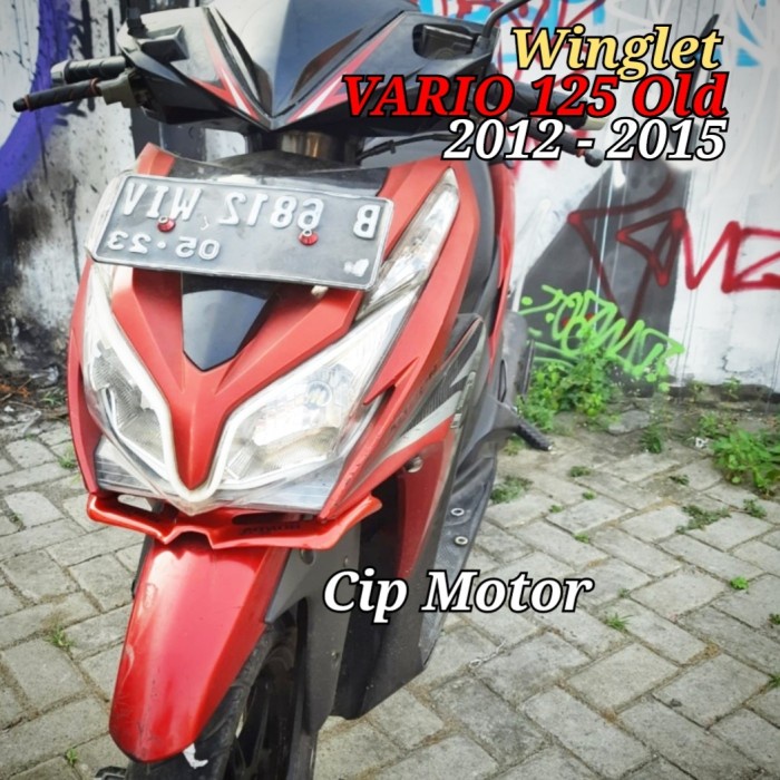 Winglet VARIO 125 OLd Bohlam 2012 2013 2014 2015 Hitam Merah Biru Putih