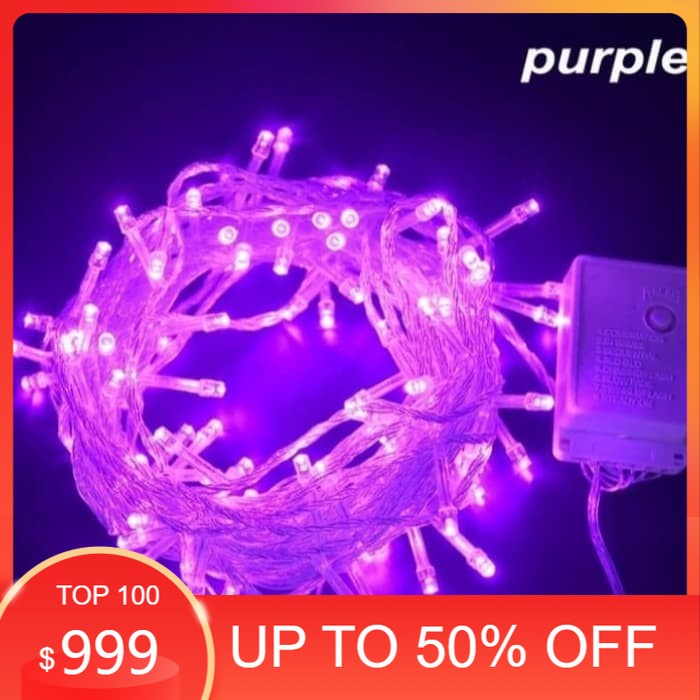 DEKORASI NATAL/AKSESORIS NATAL/ LAMPU TUMBLR LED UNGU - LAMPU NATAL UNGU - LAMPU HIAS WARNA UNGU