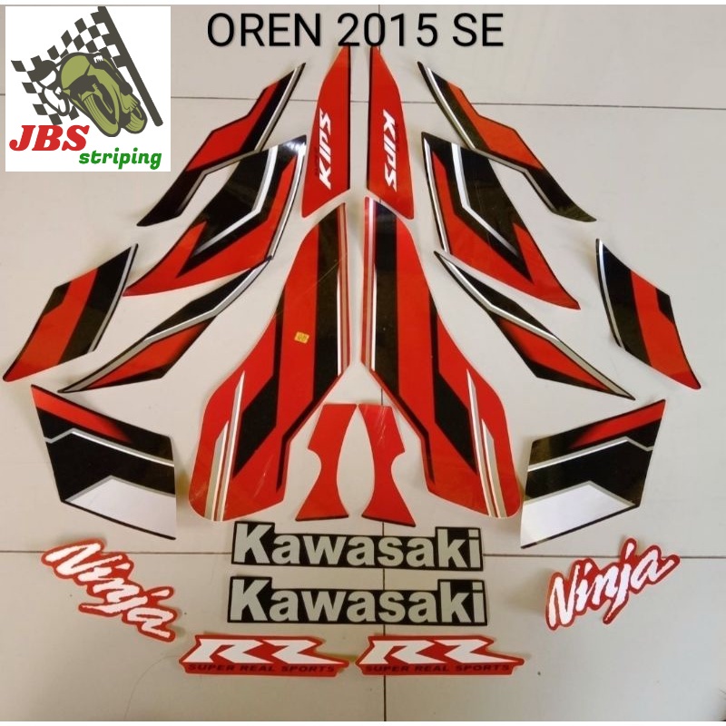 Striping ninja rr stiker kawasaki ninja rr 2015 se oren