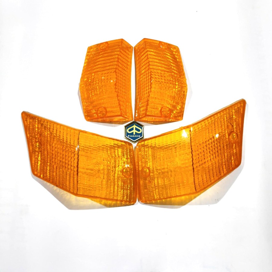 PROMO MURAH Mika Lampu Sen Sein Reteng 1 Set Vespa Px Ps P150x P150s Merk Kiwi - Orange - Bukan Untu