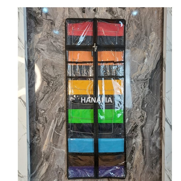 RAK JILBAB GANTUNG | RAK JILBAB GANTUNG MOTIF PELANGI | RAK KERUDUNG GANTUNG