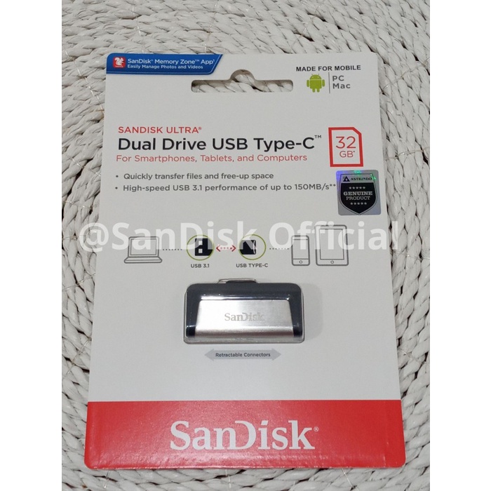 Sandisk OTG 32GB USB Type-C USB 3.1 Ultra Dual Drive