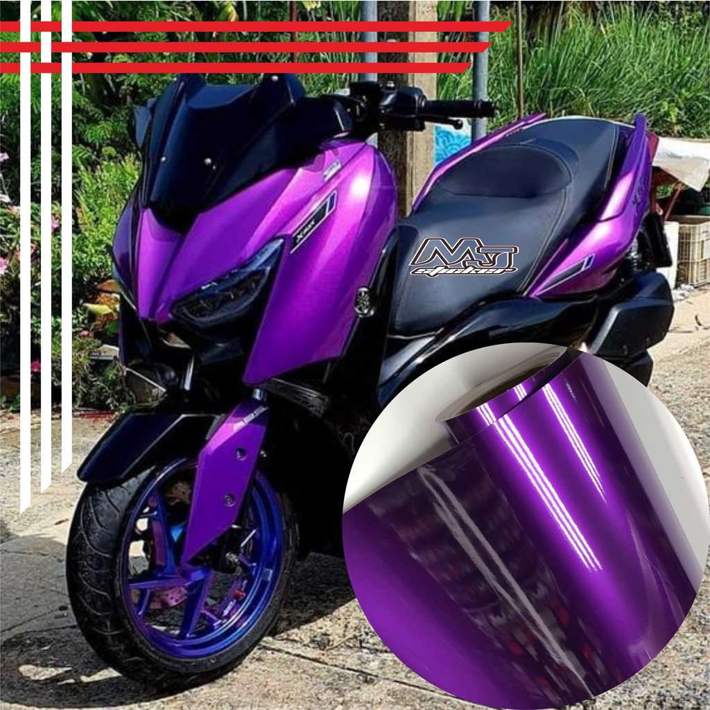 Skotlet Ungu Metalik Candy Scotlet Mutiara Stiker Metallic Paint Violet Purple Sticker Meteran Decal