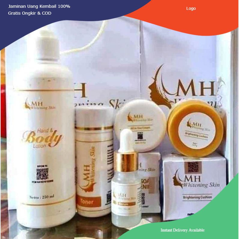 [PAKET] MH Whitening Skin BPOM  Cream Wajah Putih Glowing Termurah berkwalitas