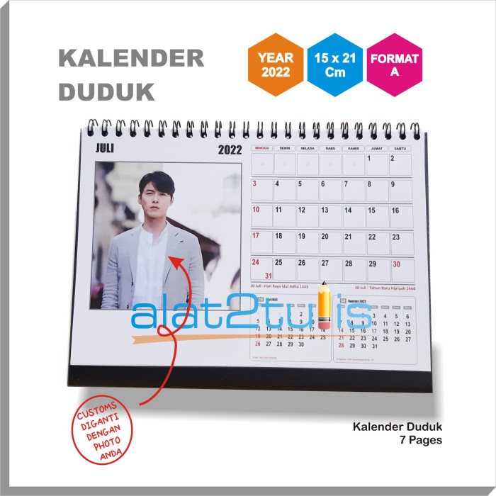 

Kalender meja duduk custom Ring kawat - Hardcover, Non Finishing