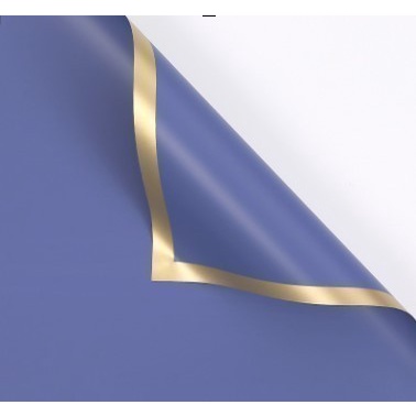 

1 PACK KERTAS BUNGA LIST GOLD SOLID FLOWER WRAPPING CELLOPHANE PAPER - 101 DARK BLUE