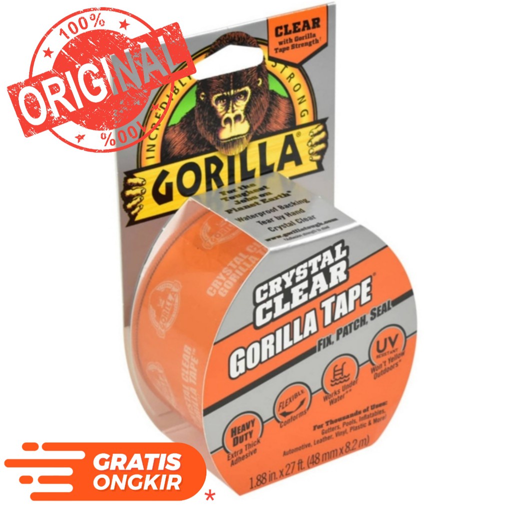 

Gorilla isolasi heavy duty 4.8 cm transparan