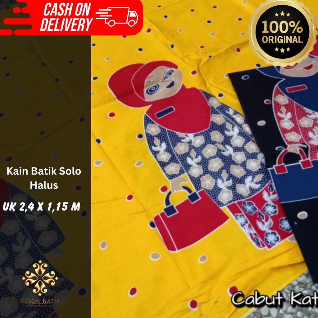 Kain Batik Solo Panjang Motif Kartun Animasi Karakter Bahan Baju Batik 231208006