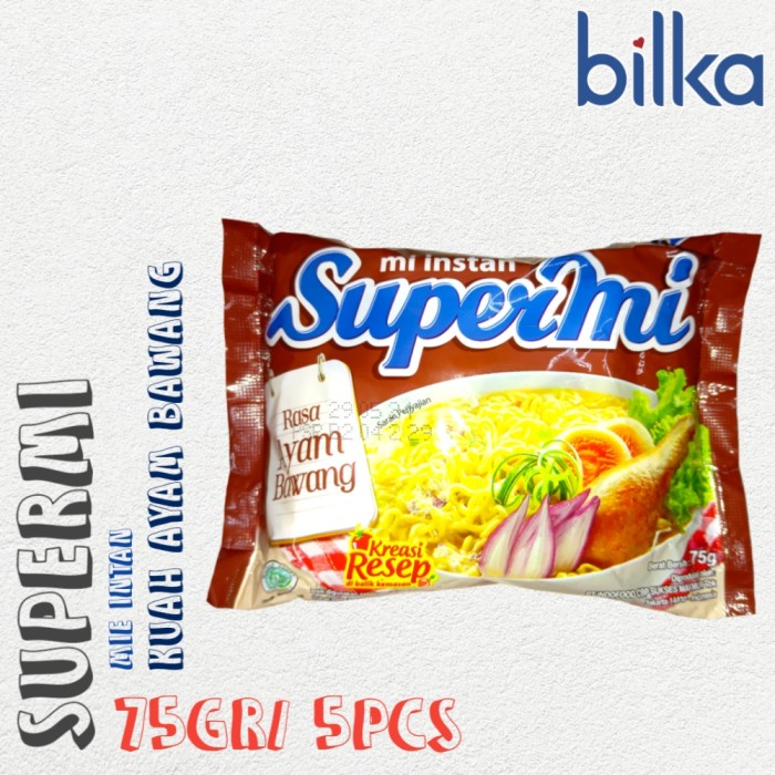 

SUPERMI Rasa Ayam Bawang 75gr/ 5Pcs