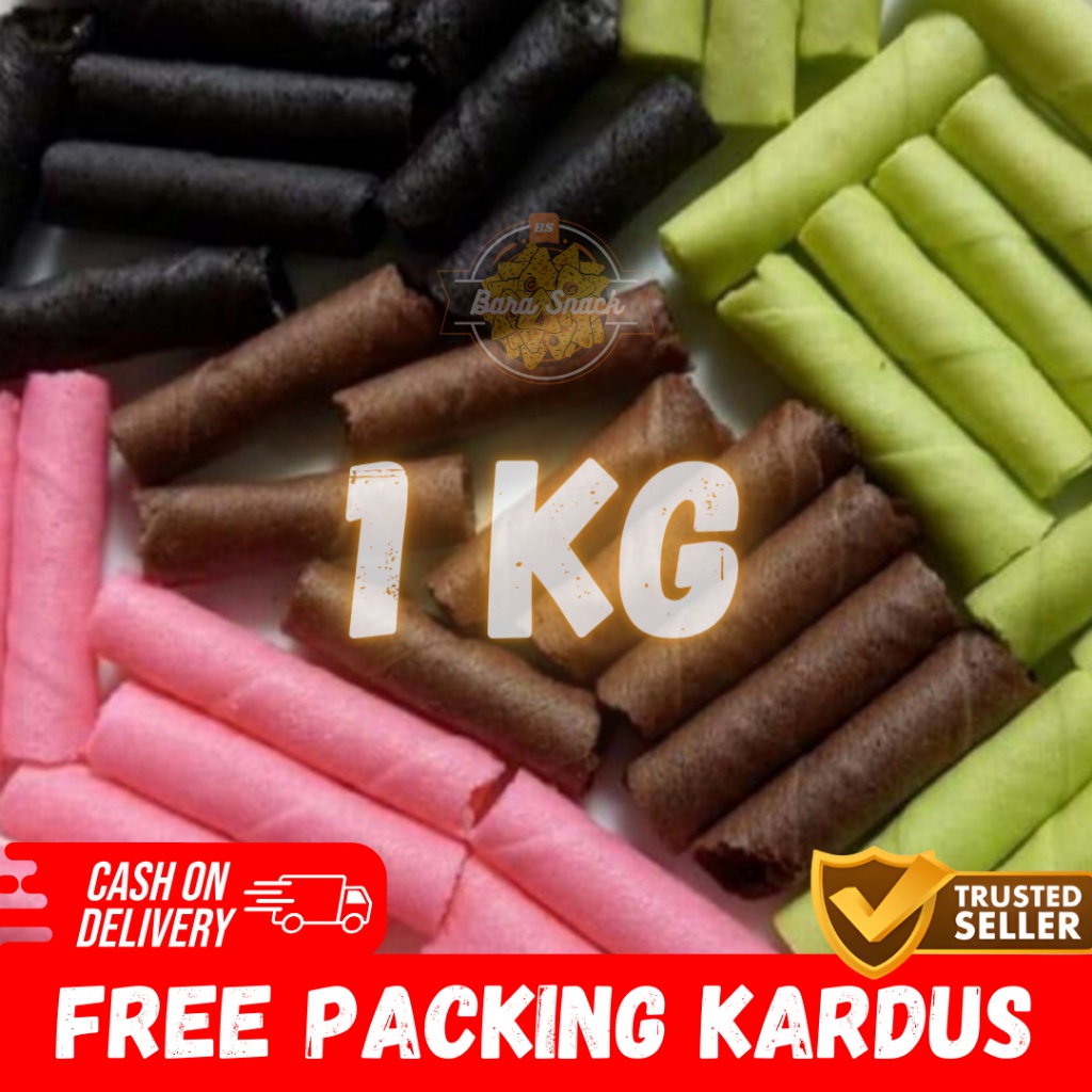 

[ 1KG ] Barcelona Wafer Stik Roll / Astor Mini Aneka Rasa / Camilan Snack Kiloan Murah -K
