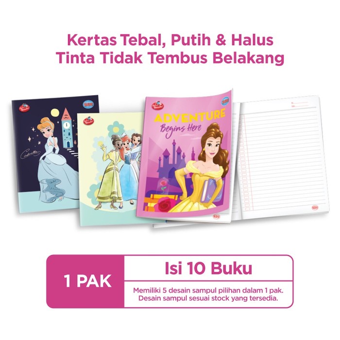 

SiDU Buku Tulis Disney Princess 38 Lembar - 10 buku SDU EB 38 PRI