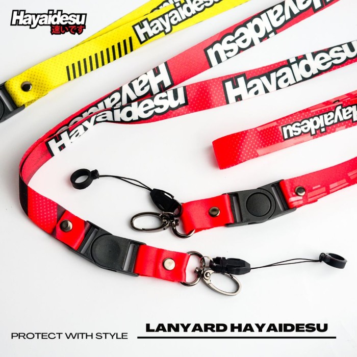 

Hayaidesu Tali Lanyard Gantungan ID Card Name Tag - Kuning