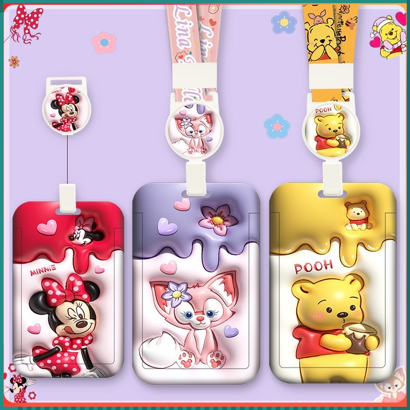 

3D ID CARD HOLDER Motif Kartun Transportasi Gaya Korea Untuk Sekolah / Kantor lucu kawaii Pelindung Kartu
