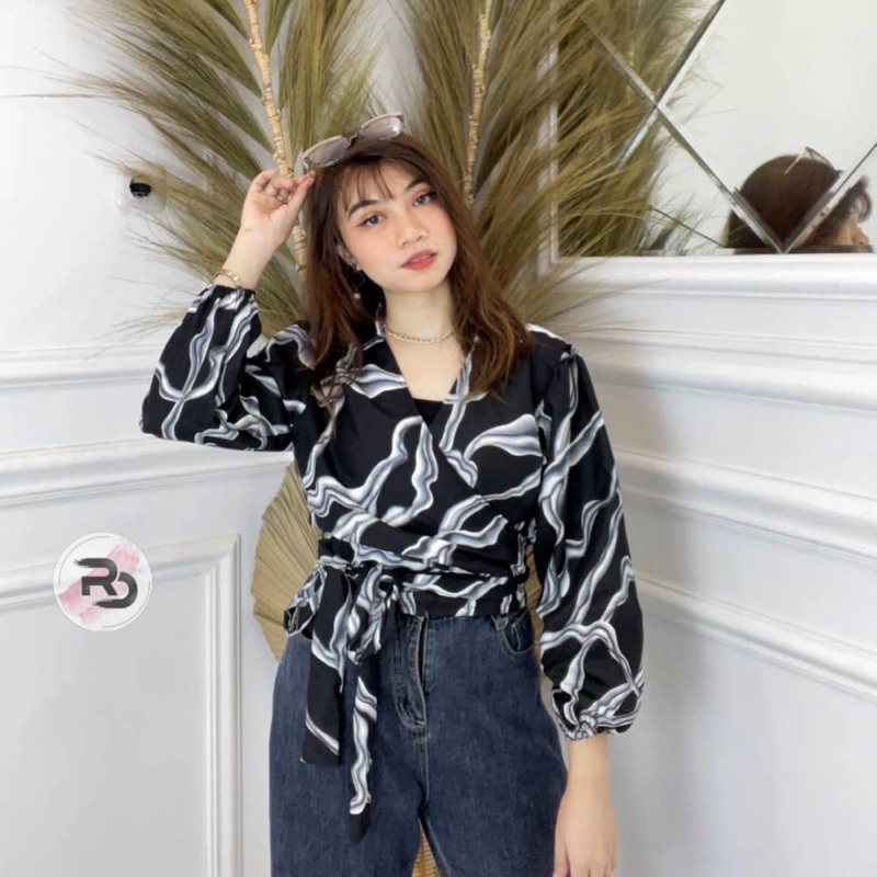 WRAP TOP / Angelie Wrap Top / Angel Wrap Top / atasan kimono outer