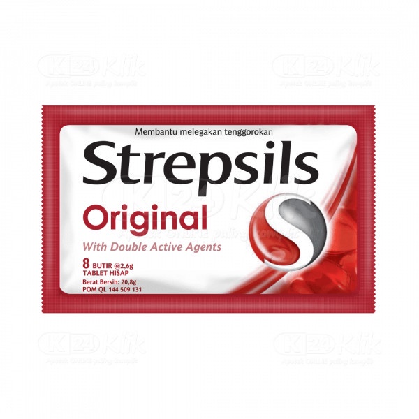 

PERMEN STREPSIL ORIGINAL SACHET 8 TABLET