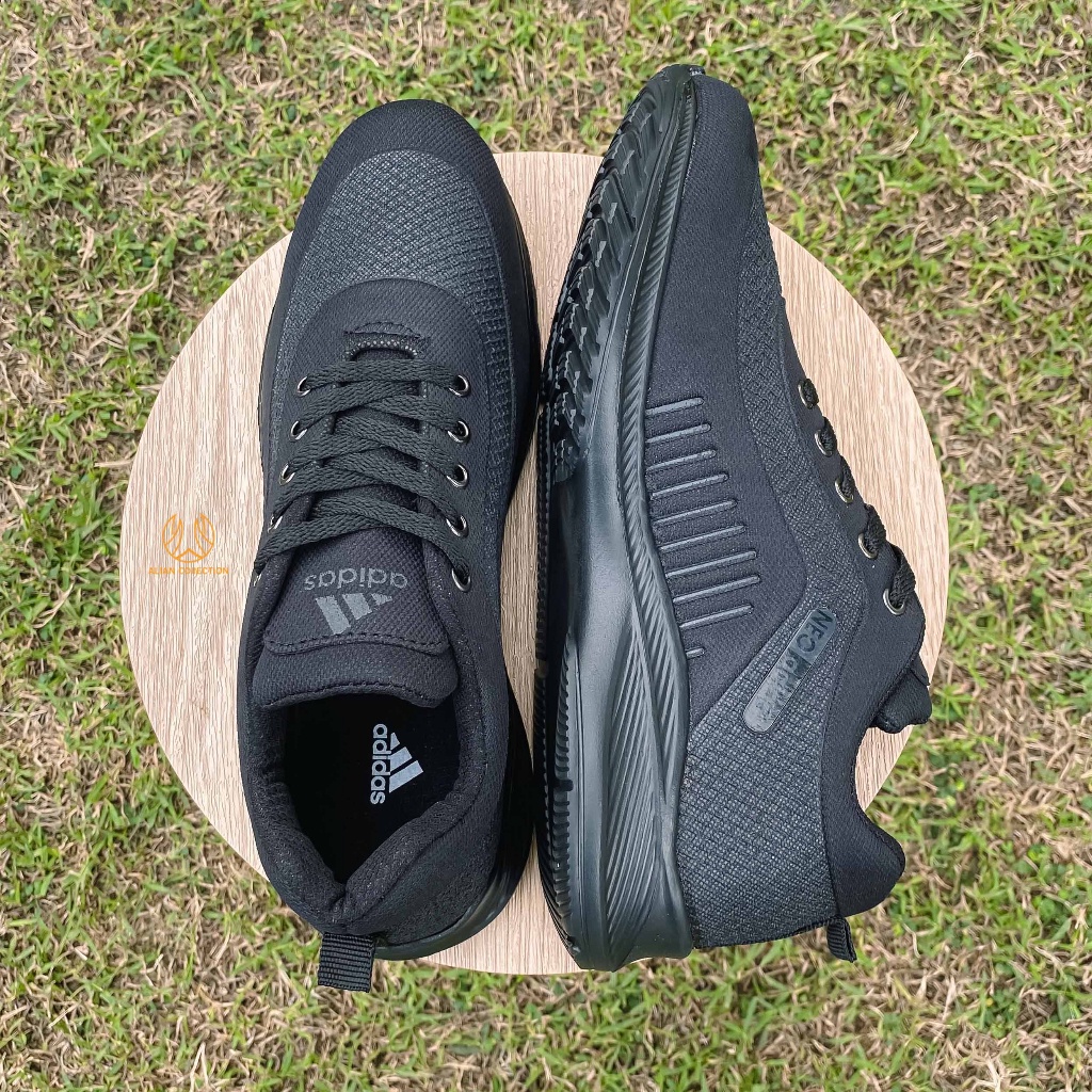 Sepatu Adidas Neo Sneakers sekolah hitam polos pria Wanita - Sepatu Olahraga - Sepatu sneakers Pria 