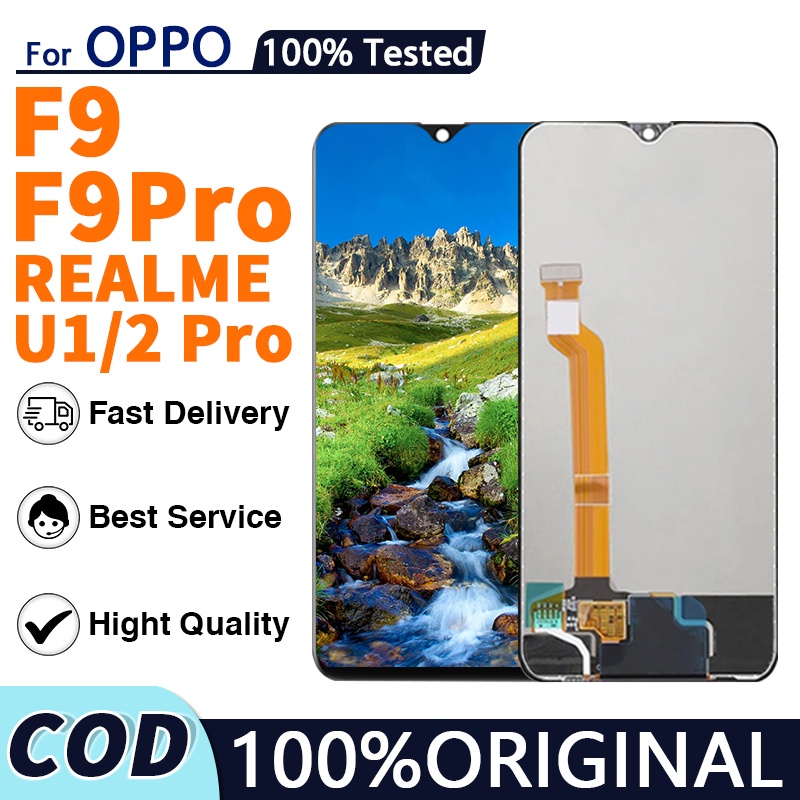 COD 【ORIGINAL】LCD OPPO F9 / F9 PRO/ REALME U1/ REALME 2 PRO  FULLSET TOUCHSCREEN /ORIGINAL 100% / OR