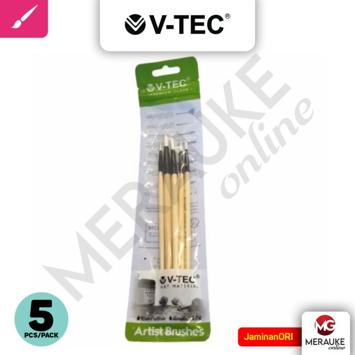 

Kuas Lukis V-TEC Set VT-686286/5 (1 Set isi 5)