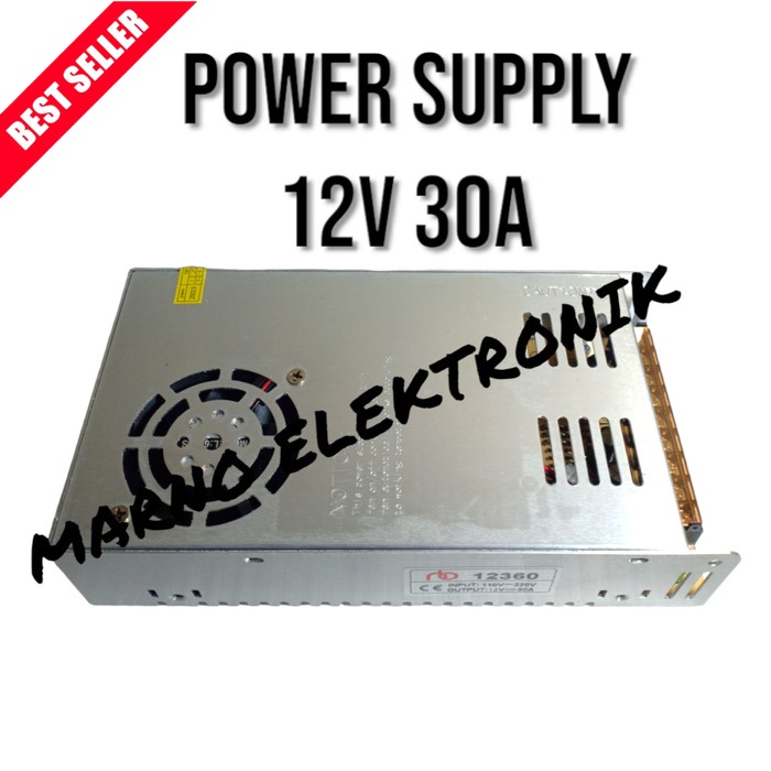 POWER SUPPLY SUPLY SUPLEY 12V 30A 12 VOLT 30 AMPER ASLI ORI ORIGINAL PART TOOL ELECTRO