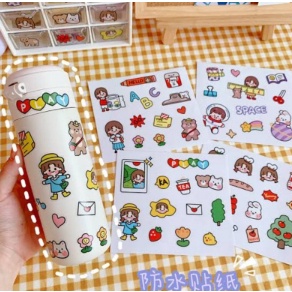 

18. Stiker MOMO Motif Kartun Korea Lucu Anti Air Dekorasi Handbook Scrapbook