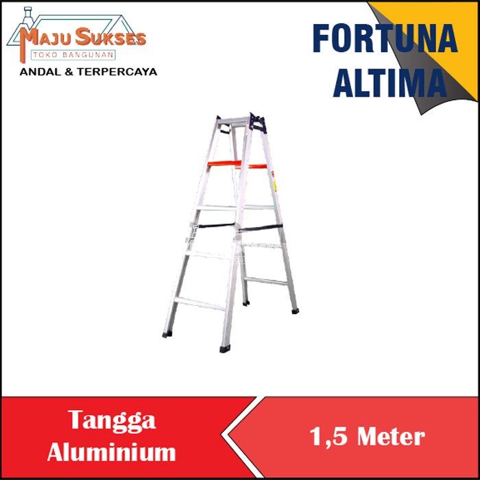 TANGGA ALUMINIUM  TANGGA ALUMUNIUM 2 SISI  FORTUNA ALTIMA 1,5M 2M 1,5 M 2 M METER KUAT AMAN