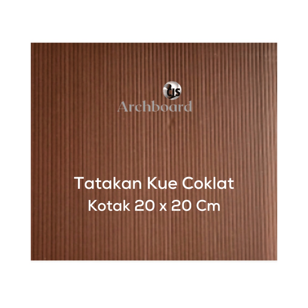 Cake Board Square 20 x 20 Cm / Tatakan Kue Kotak Coklat 20 x 20 Cm (10 Pcs)