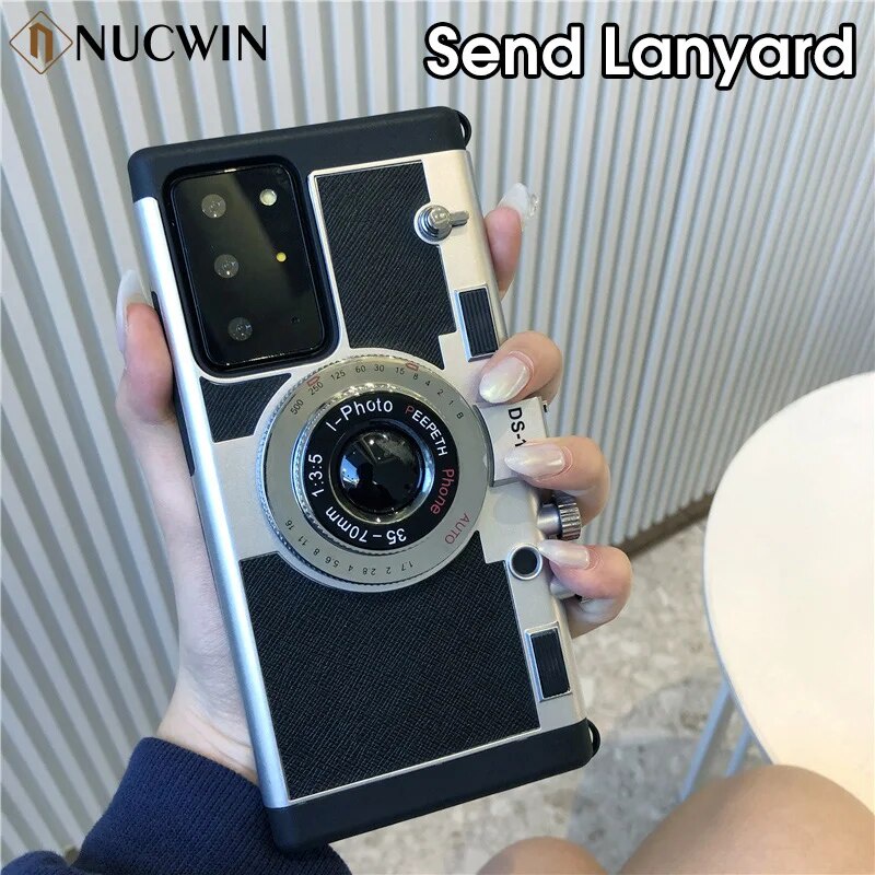 Case Kamera Retro 3D Emily In Paris untuk Samsung Galaxy S23 Ultra S22 Plus S22 S21 Penutup Belakang