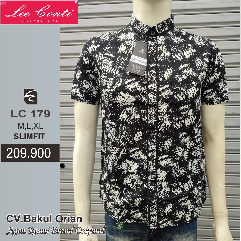 Kemeja Pria Baju Cowok Lee Conti Original -  LC 179 GF
