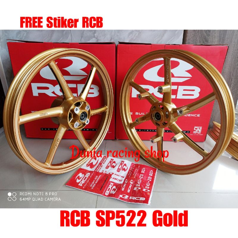 Ktenk Velg RCB Pelek RCB Sonic 150 SP522 Palang 6 Gold Original RCB Free Stiker RCB Velg racing RCB