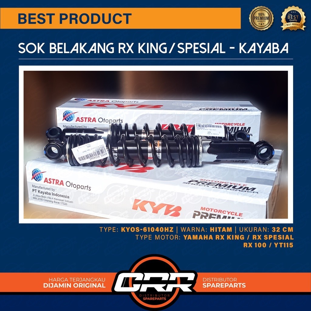 Shockbreaker Sokbreker Sok Belakang Kayaba Yamaha RX King RX Spesial RX100 YT115 Tipe KYOS 61040 HZ 